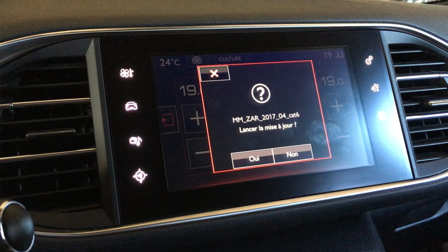 Mise à jour/upgrade des zones à risques Peugeot 308 2 RT4, RT5, RT6